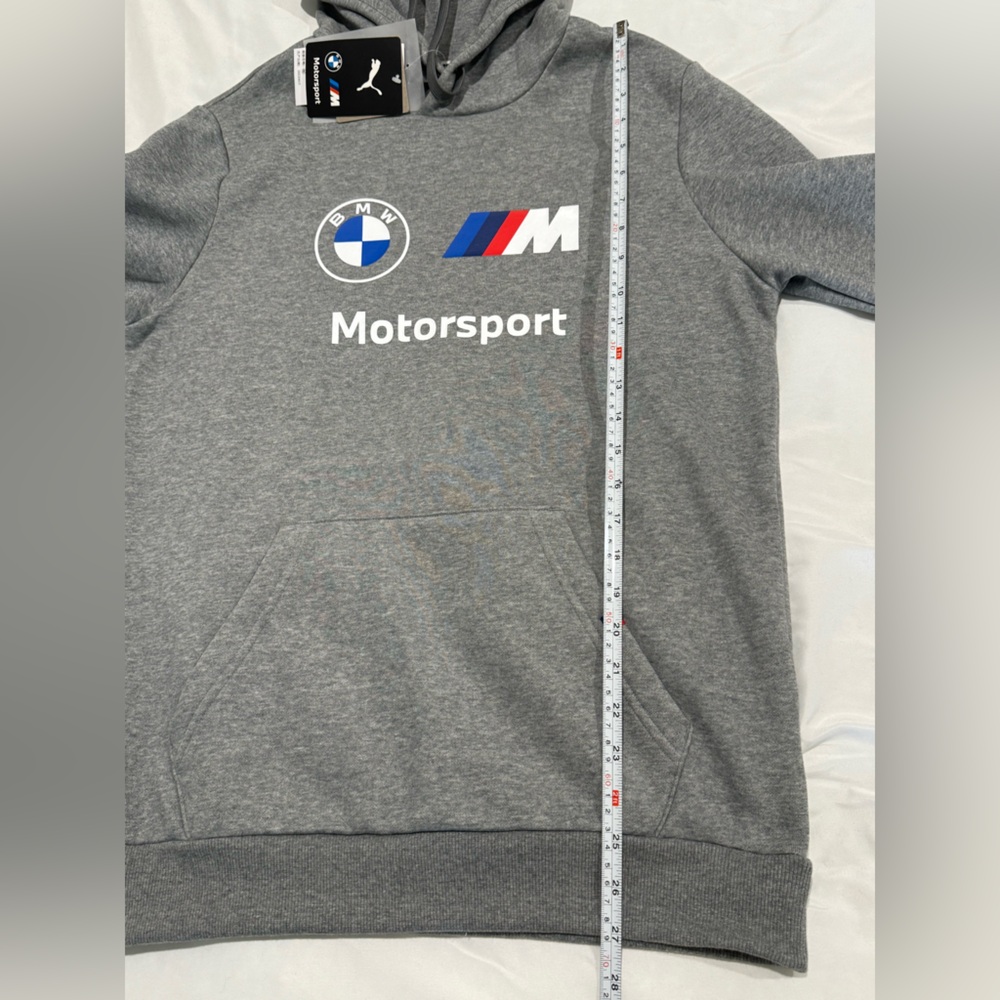 NWT gray BMW M Sport Motorsport Hoodie hooded Sweatshirt Sz S - Picture 6 of 9